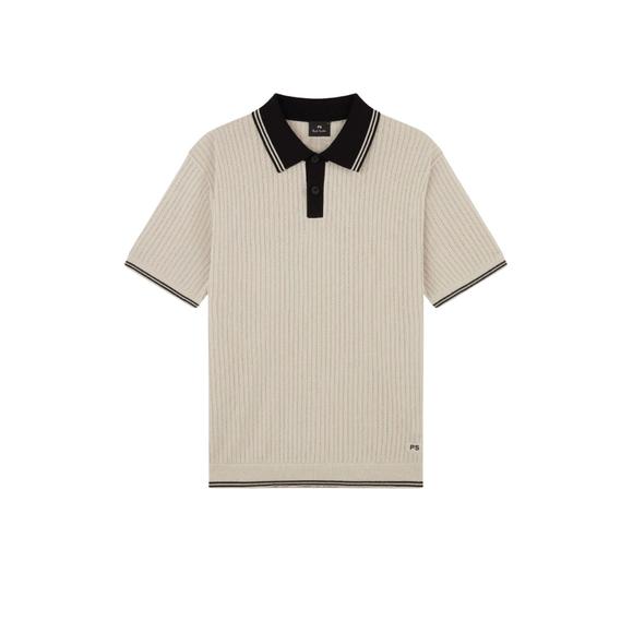 NEW PAUL SMITH knitted polo shirt in off white - Picture 4 of 4